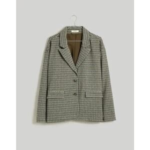 Madewell Houndstooth Oversized Knit Blazer Jacket NWT